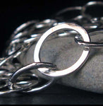 Chunky handmade sterling silver chain necklace