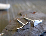 Classical Guitar Tiny Sterling Silver Stud Earrings