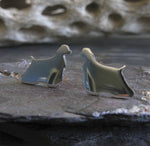 Cocker Spaniel earrings. Sterling Silver dog silhouette jewelry