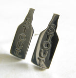 Craft Beer Womens Jewelry Stout bottles in sterling silver