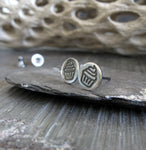 Cupcake stud earrings handmade from sterling silver
