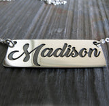Cursive Name Necklace handmade in sterling silver