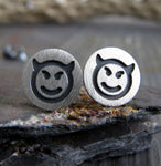Devil Emoji Stud Earrings