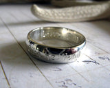 Engraved Sterling Silver Wedding Band