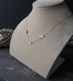 Minimalist Dainty disc necklace handmade in sterling silver or 14k gold