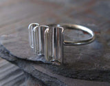 Unique Half Pipe Sterling Silver Polished Ring