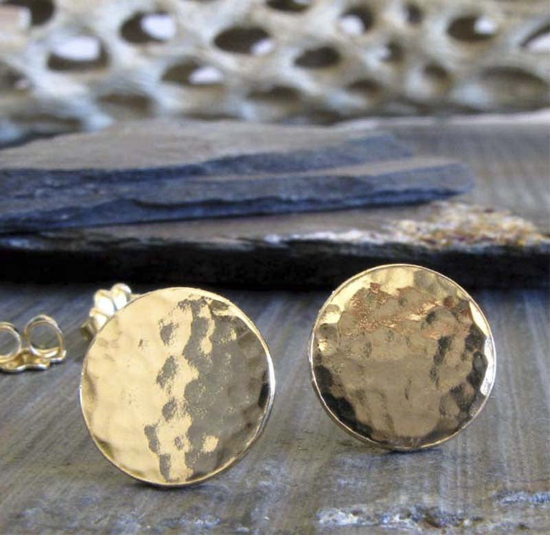 Hammered Metal Circle Earrings Hammered Metal Circle Earrings