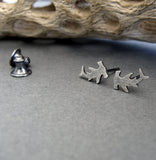 Hammerhead shark stud earrings