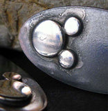 Hidden Mickey Disney in silver on copper oval black