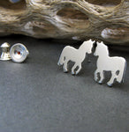 Horse My Little Pony stud earrings handmade in sterling silver or 14k gold
