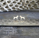 Jack Russell Terrier stud earrings in sterling silver dog silhouette jewelry 2