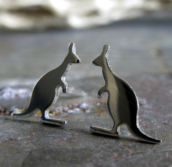 Kangaroo Stud Earrings Handmade in the USA Poseidon s Booty