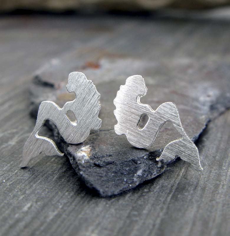 Mermaid stud earrings hotsell