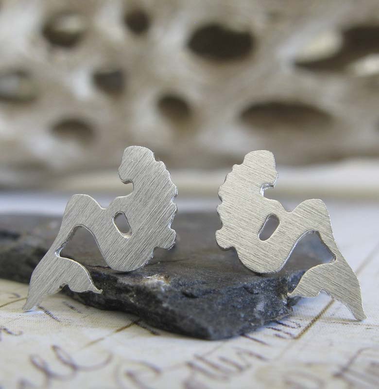 Mermaid Stud Earrings Handmade in the USA Poseidon s Booty
