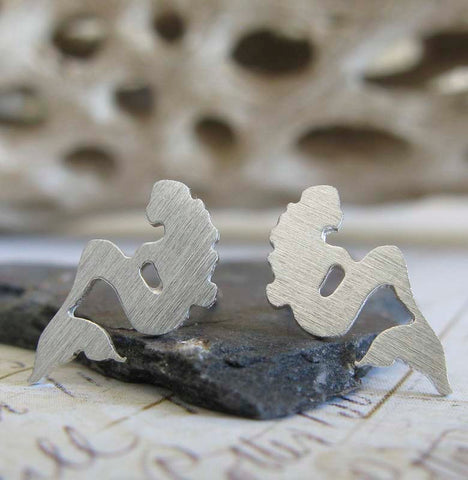 Mermaid stud earrings best sale