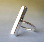 Modern Bar Ring in Sterling Silver