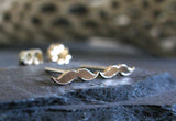 Mustache Steam Punk Tiny Stud Earrings