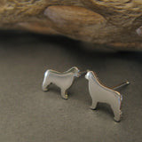 Newfoundland Dog Stud Earrings