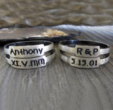 Personalized Posie Ring set in sterling silver