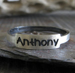 Personalized Posie Ring in sterling silver