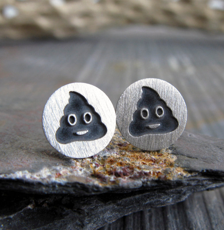 Poop emoji earrings on sale