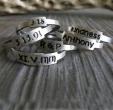 Personalized Posey Rings in Sterling Silver