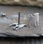 Pug Dog Stud Earrings