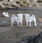 Pug Dog Stud Earrings