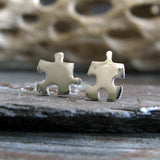 Puzzle Piece Stud Earrings