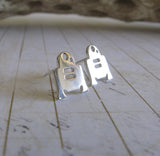 R2-D2 Star Wars Droid Stud Earrings in Sterling Silver or 14k Gold