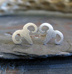Ram Skull Stud Earrings