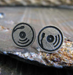 Record Player Stud Earrings