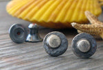 Rustic Stacked Sterling Silver Stud Earrings
