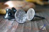 Sterling Silver hammered Round Earrings