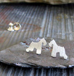 Schnauzer Dog Stud Earrings