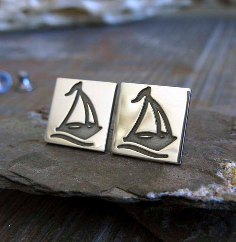Sail Boat Stud Earrings