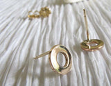 Small Washer Post Earrings. Sterling Silver or Gold