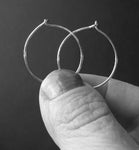 Small Sterling Silver Handmade Hoop Earrings
