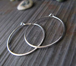 Small Sterling Silver Handmade Hoop Earrings