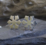Snowflake Stud Earrings in Sterling Silver