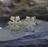 Snowflake Stud Earrings in Sterling Silver