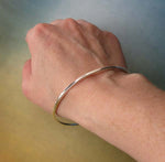 Squared Bangle Bracelet Handcrafted in Sterling Silver