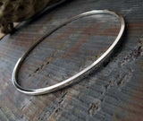 Squared Bangle Bracelet Handcrafted in Sterling Silver