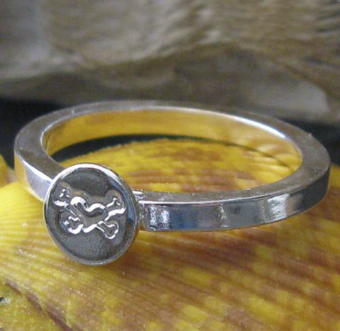 Stamped Sterling Silver Stacking Ring