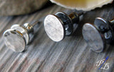Sterling Silver Hammered Round Earrings Finish Options