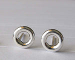 Sterling Silver polished circle earrings