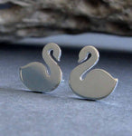 Swan Stud Earrings