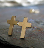 Tiny Cross Christian Stud Earrings