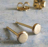 Tiny Dot Stud Earrings 14k Gold