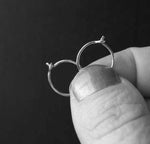 Tiny Sterling Silver Thin Hoop Sleeper Earrings
